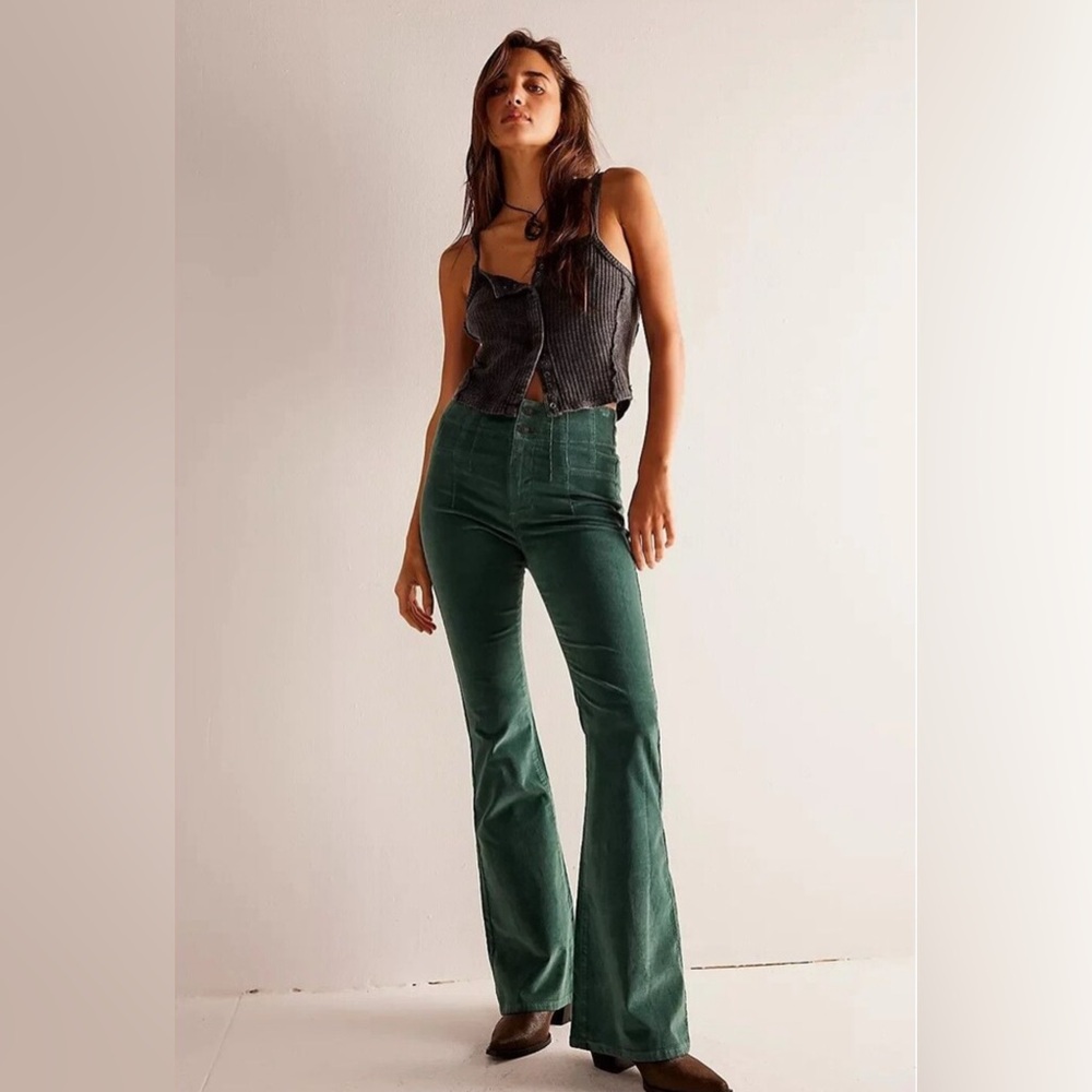 We the Free Jayde cord high rise flare jeans size 28